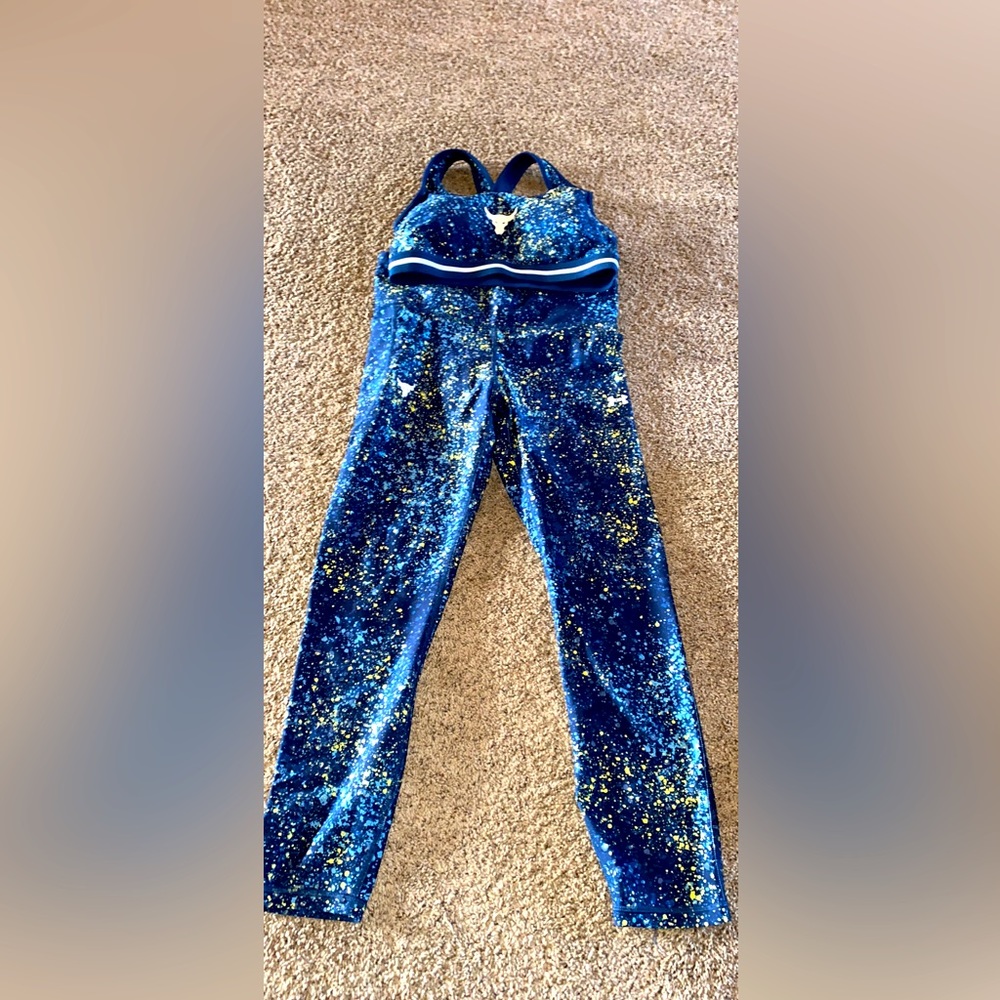 Under armour project rock sports bra and leggings